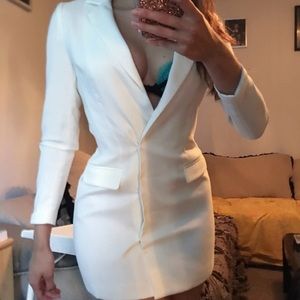 Misguided white blazer dress